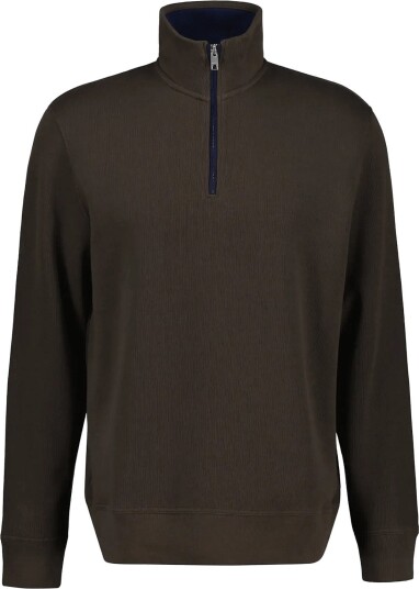 Gant Sacker Rib Half Zip SHADOW BROWN 3XL