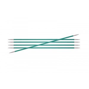 KnitPro Zing Strømpepinde Messing 15cm 3,25mm / 5.9in US3 Emerald