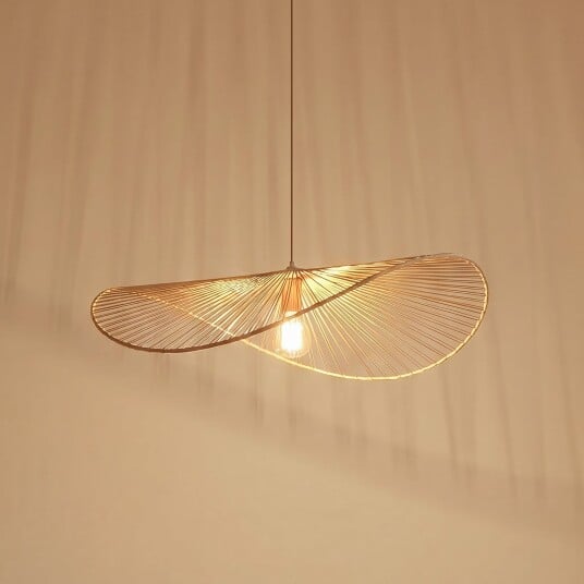 Hengelampe Lindby Valdorin dimmbar Beige Stue Papir / kartong Moderne 50 16 Beige