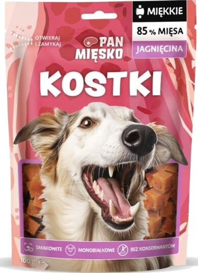 Pan Miesko Voksen Dog Treat Cubes Lam 100 G