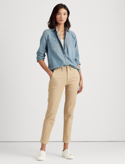 Lauren Ralph Lauren Slim Fit Stretch Chino Pant - Beige - 34 Lauren Ralph Lauren Slim Fit Stretch Chino Pant - Beige - 34