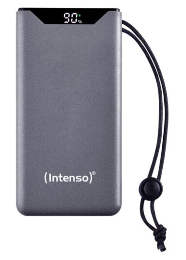Intenso F10000 - Strømbank - 10000 Mah - 20 Watt - 3 A - Qc 3.0, Power Delivery 3.0 + Pps - 2 Utgangskontakter (24 Pin Usb-C, Usb-Type A) - På Kabel: Usb-C - Grå Intenso F10000 - Strømbank - 10000 Mah - 20 Watt - 3 A - Qc 3.0, Power Delivery 3.0 + Pps - 2 Utgangskontakter (24 Pin Usb-C, Usb-Type A) - På Kabel: Usb-C - Grå