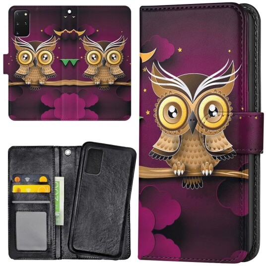 Generic Samsung Galaxy S20 Fe - Lommebok Deksel Lysbrun Ugle
