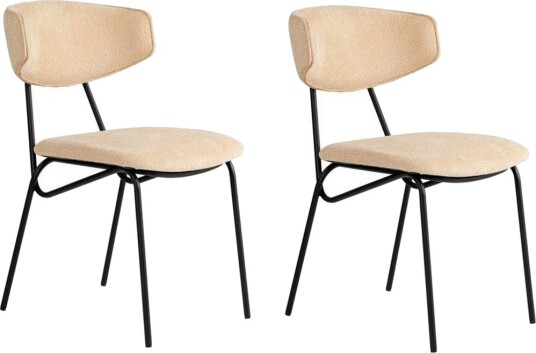 Spisestol Sanroman Beige / Svart - Beige / Svart