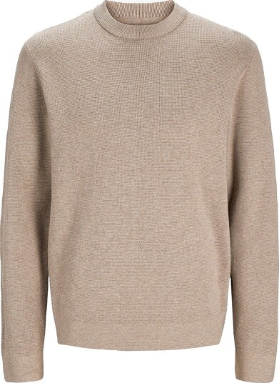 Jack & Jones Genser Jprblamilano Stitch Knit Crew Neck Grå Jack & Jones Genser Jprblamilano Stitch Knit Crew Neck Grå