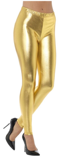 Smiffys 80-talls Metallic Disco Leggings Gull - Medium Smiffys 80-talls Metallic Disco Leggings Gull - Medium
