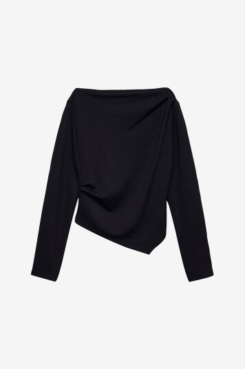 Vero Moda Topp vmMille LS Boatneck Short Top Jrs N Svart Vero Moda Topp vmMille LS Boatneck Short Top Jrs N Svart