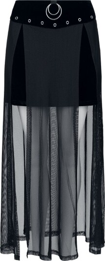 Banned Alternative Goth Kort skjørt Obsidian Skjørt XS til XXL Damer svart