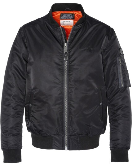 Schott Airforcers MA 1 Bomber Jakke Svart