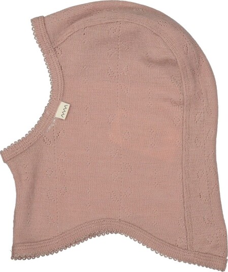 MarMar Balaclava - Ull - Pointelle - 1-lag - Brent Rose - MarMar - 1½ år (86) - Balaclava - enkel - Rosa
