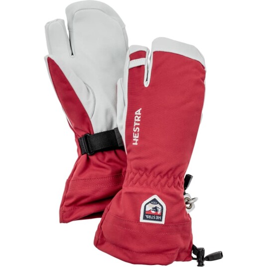 Hestra Army Leather Heli Ski 3 6, Red Hestra Army Leather Heli Ski 3 6, Red