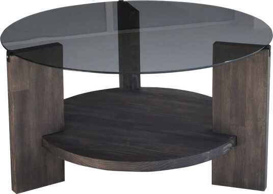 Mumondo Sofabord 75 cm Svart/Mørkebrun - Hanah Home