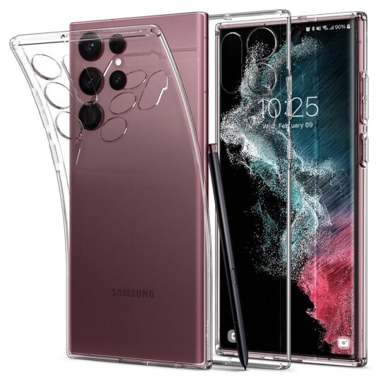 Spigen Liquid Crystal Mobildeksel til Samsung Galaxy S22 Ultra - Gjennomsiktig TPU