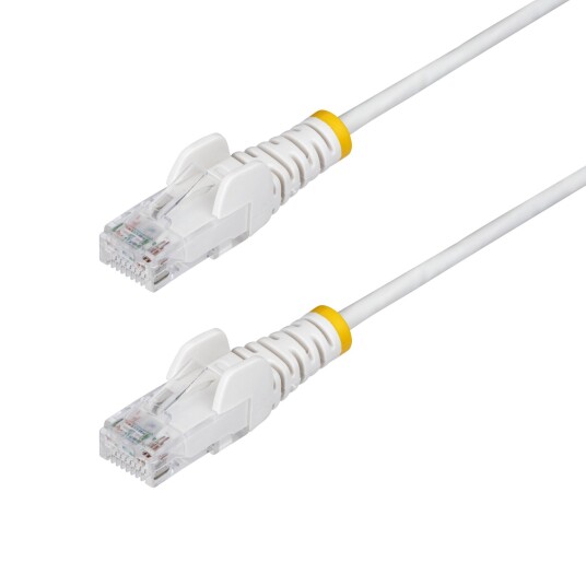 Startech 5m White Slim CAT6 Ethernet Cable Snagless RJ45 LSZH 28awg Pure Bare Copper Network Patch Cable/cord