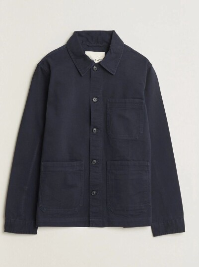 Gant Regular Fit Brushed Twill Overshirt Evening Blue