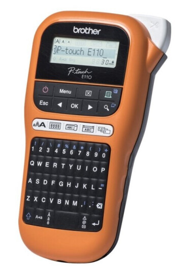 Brother P-Touch Pt-E110vp Etikettmaker S/H Termotransfer Rull (1,2 Cm) 180 Dpi Inntil 20 Mm/Sek Kutter 2-Linjers Utskrift Svart Oransje Brother P-Touch Pt-E110vp Etikettmaker S/H Termotransfer Rull (1,2 Cm) 180 Dpi Inntil 20 Mm/Sek Kutter 2-Linjers Utskrift Svart Oransje