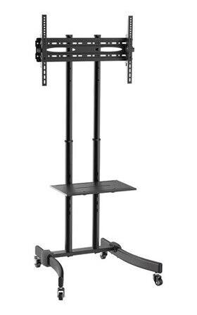 LogiLink Gulvstativ for TV 37-70" Justerbar Høyde Sort Max 40 kg