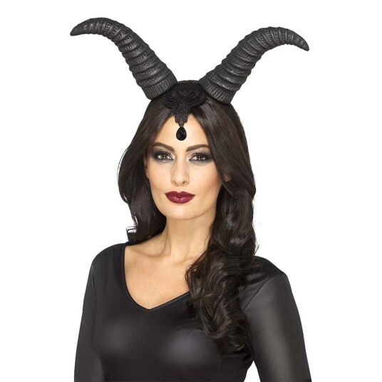 Smiffys Hodebøyle Den Onde Feen Svarte Horn - One size
