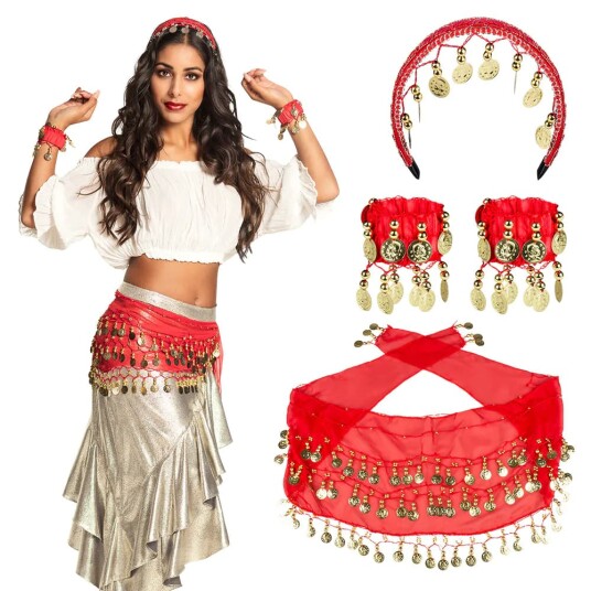 Boland Belly Dance Set Red 3pcs.