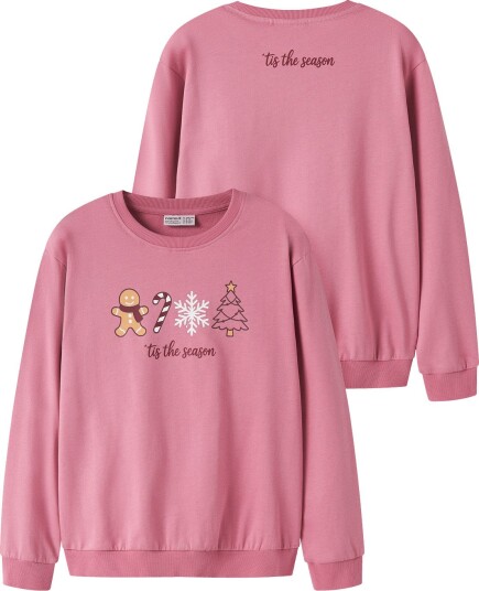 Name It Nkfvrasab Ls Nreg Sweat Bru   WILD ROSE   146 152