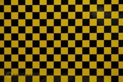 Oracover Oracover Fun 4 Yellow-Black Checkered 2m