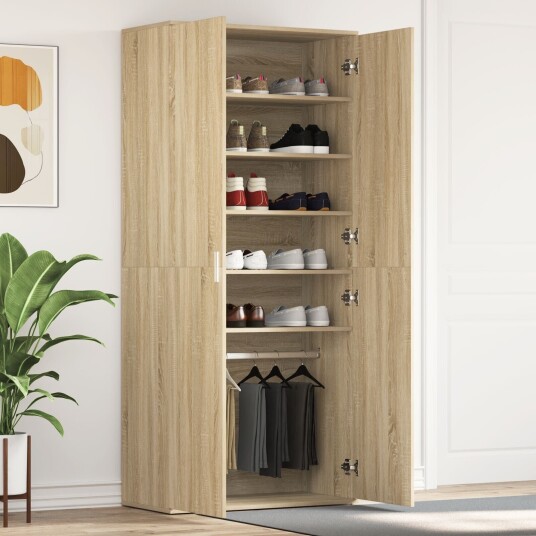 Skoskap Sonoma Eik 80x39x180 cm Konstruert Tre Skoskap Sonoma Eik 80x39x180 cm Konstruert Tre