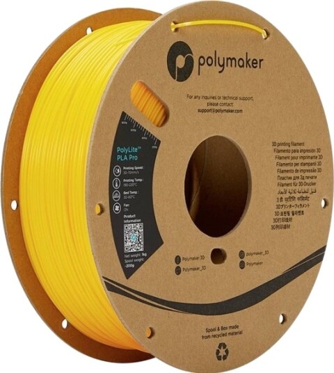 Polymaker PolyLite PLA Pro Filament 1.75 mm 1000 g Gul PA07009