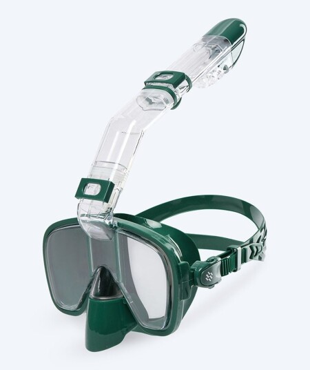 Watery Full face snorkelmaske for barn - Pearl - Mørkegrønn Watery Full face snorkelmaske for barn - Pearl - Mørkegrønn