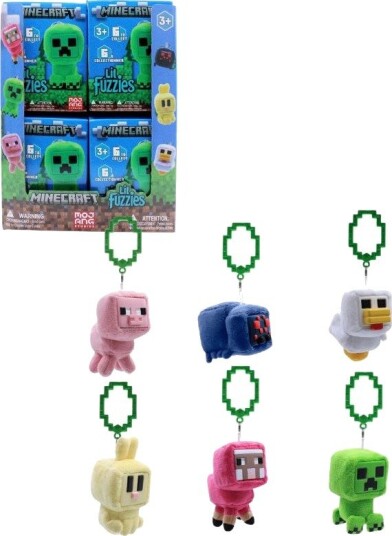 Minecraft Nøkkelring Lil Fuzzies Samlerfigur Assortert