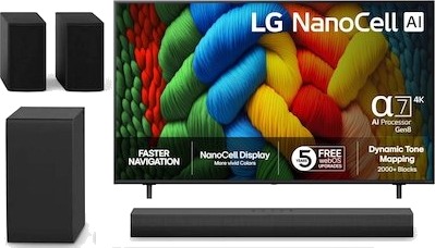 LG 75" NANO80 AI 4K NanoCell smart-TV R556898U045-BNDL LG 75" NANO80 AI 4K NanoCell smart-TV R556898U045-BNDL