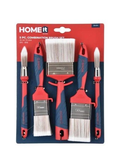 Work>It Brushes In Sets Of 2 Round And 3 Flat