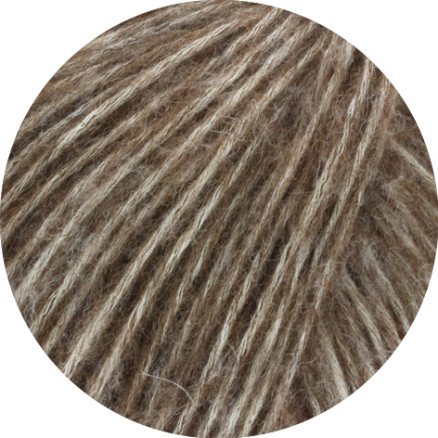 Lana Grossa Natural Alpaca Pelo Garn 008 Mørkebrun Flekket
