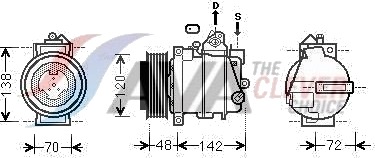 AVA COOLING SYSTEMS MSAK567 AC-kompressor