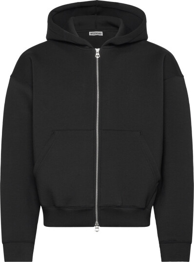 Weekday Simon Scuba Zip Hoodie Black L