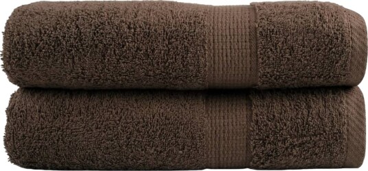 vidaXL Premium dusjhåndklær SOLUND 2 stk brun 70x140 cm 600gsm vidaXL Premium dusjhåndklær SOLUND 2 stk brun 70x140 cm 600gsm