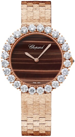 Chopard Dameklokke 10A419 5623 Diamond Hour Brun/18 karat rosé gull