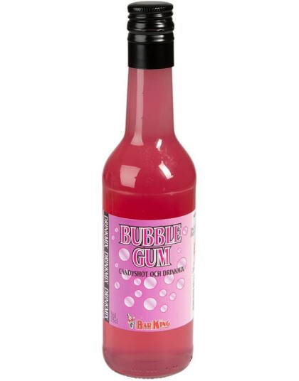 BarKing Bubble Gum Drinkblanding/Shotmix med Bubblegumsmak i Glassflaske 35 cl