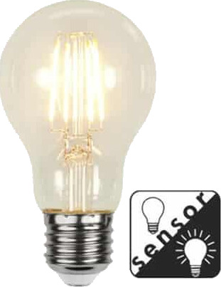 Star Trading LED-Filament skumringssensor Klar E27 4,2W/2100K (32W)