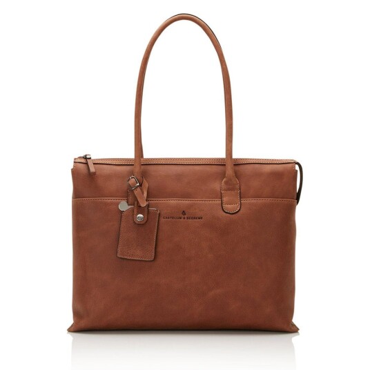 Castelijn & Beerens Carisma skulderveske 15,6" RFID Cognac Castelijn & Beerens Carisma skulderveske 15,6" RFID Cognac