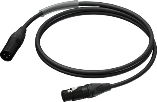 Procab Pra901/0.5 Xlr 3-Pin Hankjønn Xlr 3-Pin Hunkjønn 0,5 M Sort