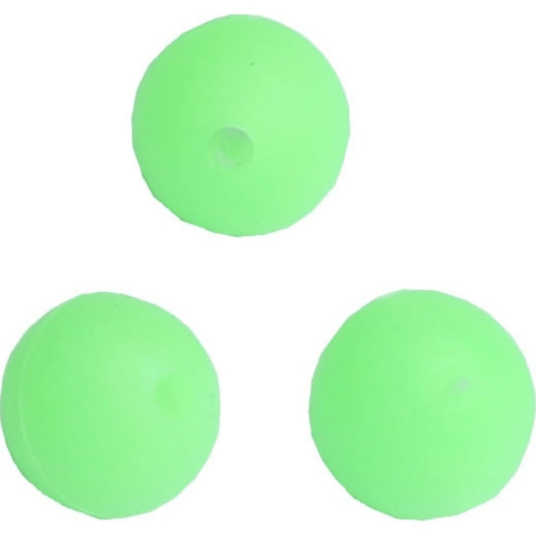 Soft Beads Green Glow 4 mm 20 stk Soft Beads Green Glow 4 mm 20 stk