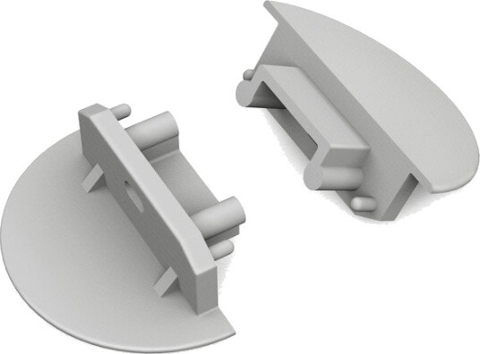 Topmet 1 stk. Endeavslutning GROOVE14 GEN2 Med hull grå
