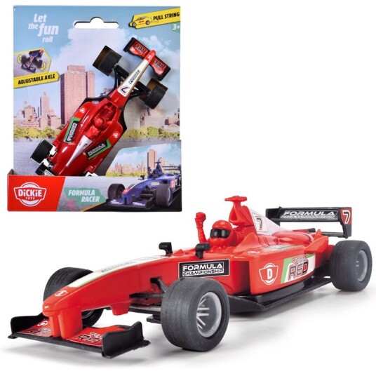 Dickie Toys Formel 1 Racerbil rød med opptrekksfunksjon Dickie Toys Formel 1 Racerbil rød med opptrekksfunksjon