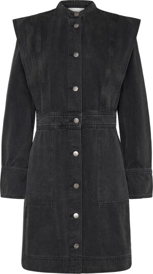 ROUGE EDIT Roumora Ls Short Denim Dress Grey 38 ROUGE EDIT Roumora Ls Short Denim Dress Grey 38