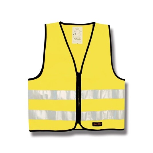 Refleksvest Hansbo Glidelås Gul Medium