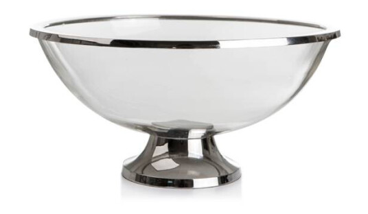 Madame Bolle Royal glass/sølv på stett H:12 B:23 D:23
