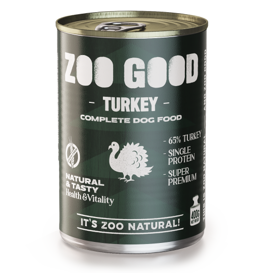 ZOO GOOD Våtfôr til hund med kalkun 400 g x 6 - Hundefôr i pakke