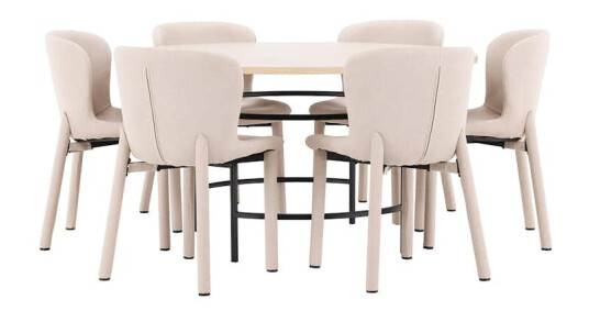 Spisegruppe Venture Home Copenhagen Ø140 cm med 6st Astoria Spisestoler
