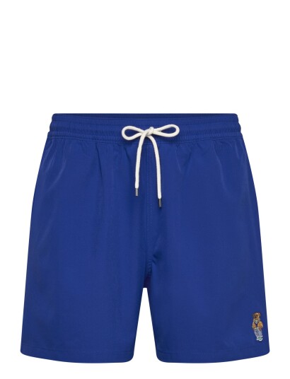 Polo Ralph Lauren 5.75 Inch Traveler Polo Bear Swim Trunk   Blue   XS