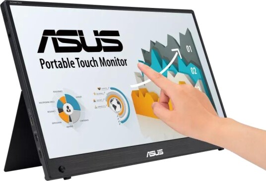ASUS ZenScreen Touch MB16AMTR - LED-skjerm - 16" - portabel - berøringsskjerm - 1920 x 1080 Full HD (1080p) @ 60 Hz - IPS - 250 cd/m² - 700:1 - 5 m...
